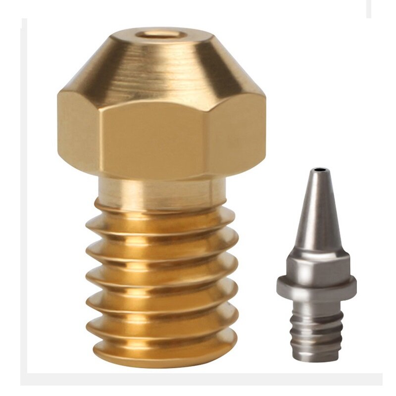 3Pcs/set 3D printer accessories E3D brass nozzle with stainless steel tip assembly 1.75mm detachable and replaceable 0.2-0.5mm