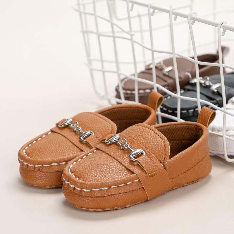 KIDSUN-حذاء كاجوال من الجلد والقطن بنعل ناعم غير قابل للانزلاق للأطفال ، 3 ألوان من 0 إلى 18 شهرًا ، 2021