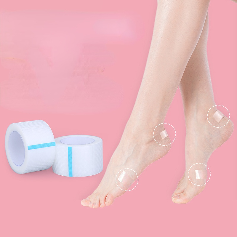 Bandage multifonctionnel PE, 1 rouleau de bande autocollante transparente pour le talon du pied en plâtre médical, Patch imperméable auto-adhésif