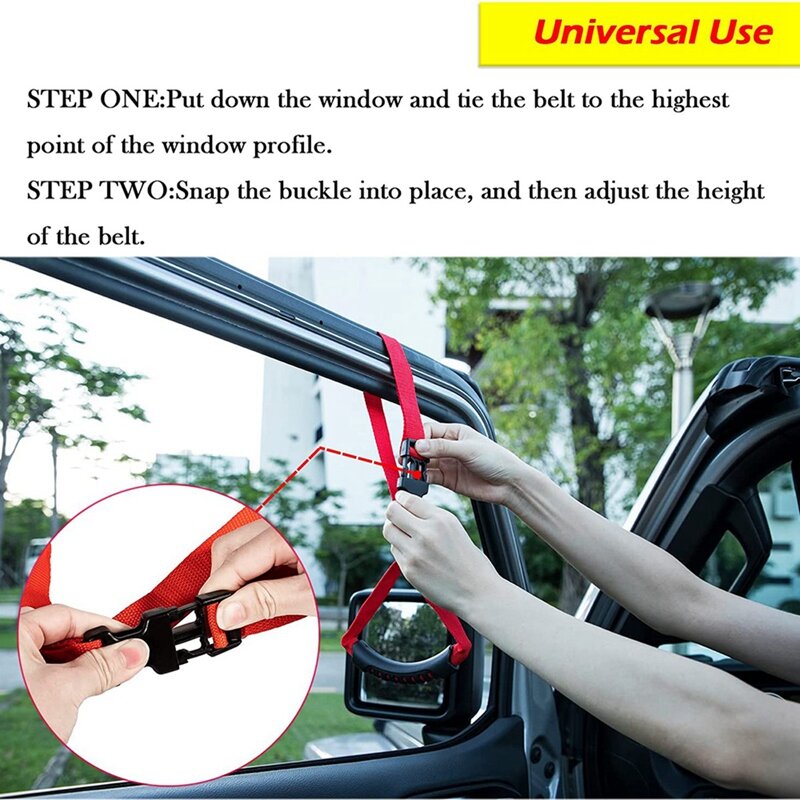 Car Standing Aid Safety Grab Handle Adjustable Vehicle Support Portable Nylon Grip Handle Car Assist Device