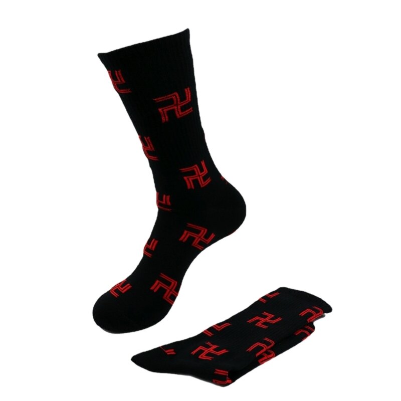 Женские и мужские хлопковые носки для косплея в японском аниме, носки до середины икры с принтом Токио и свастики, аксессуар для