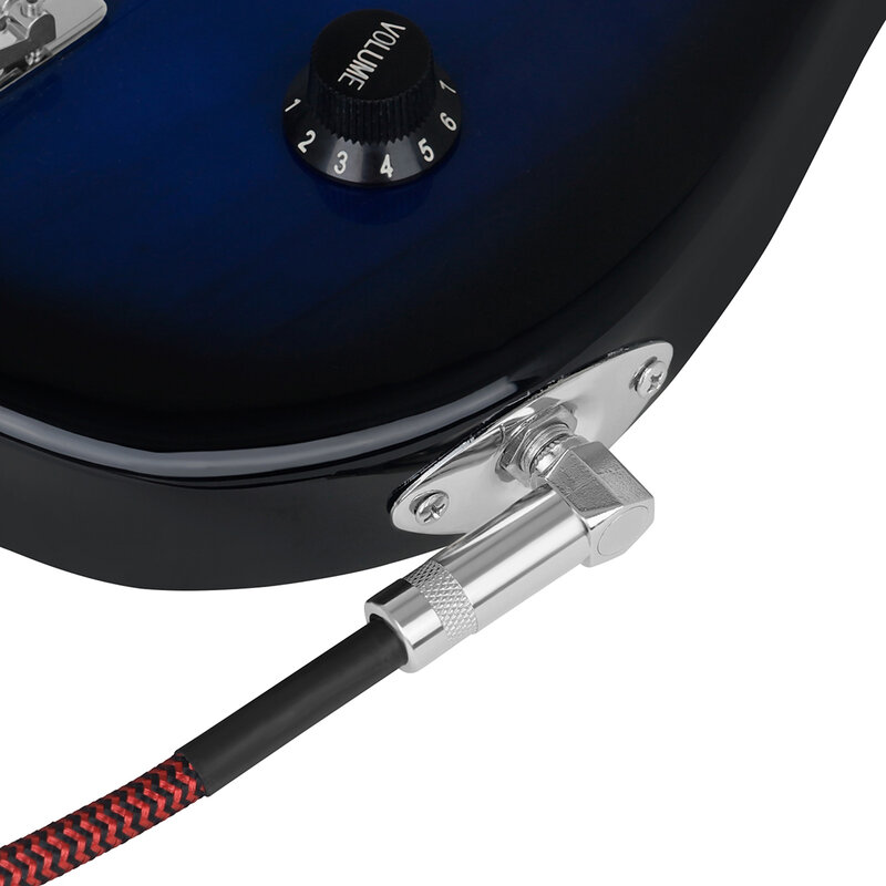 Cable de Audio recto para guitarra acústica eléctrica, Cable de punto, piezas y accesorios de guitarra, enchufe de 6,35mm