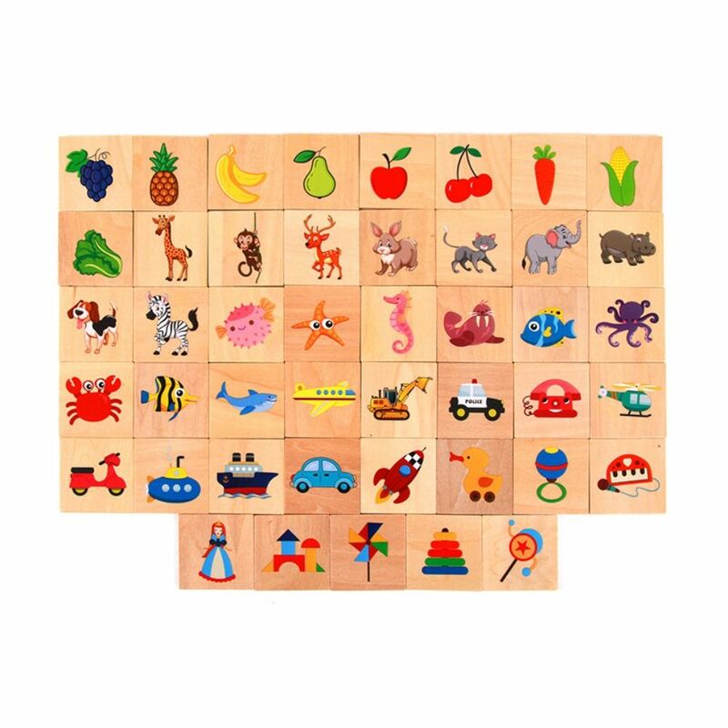 Apprendimento Shadow Puzzle Games Shape Matching Early Education giocattolo abbinato alla cognizione in legno trova l'ombra Montessori