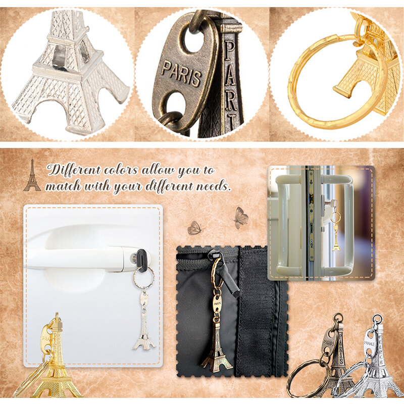 30 Stück Pariser Party Geschenke Eiffelturm Schlüssel bund Französisch Souvenir Retro Dekor Mädchen Damen für Party Braut Hochzeit