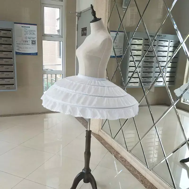 Petticoat curto com borda do laço para Prom Vestido De Noiva Mulheres A Linha Underskirt Bridal Crinoline Petticoat 2023