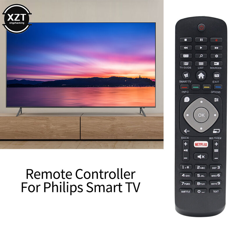 Pengganti Remote Kontrol Pintar 398GR8BDXNEPHH untuk Philips TV dengan Netflix HOF16H303GPD24 398GR08B