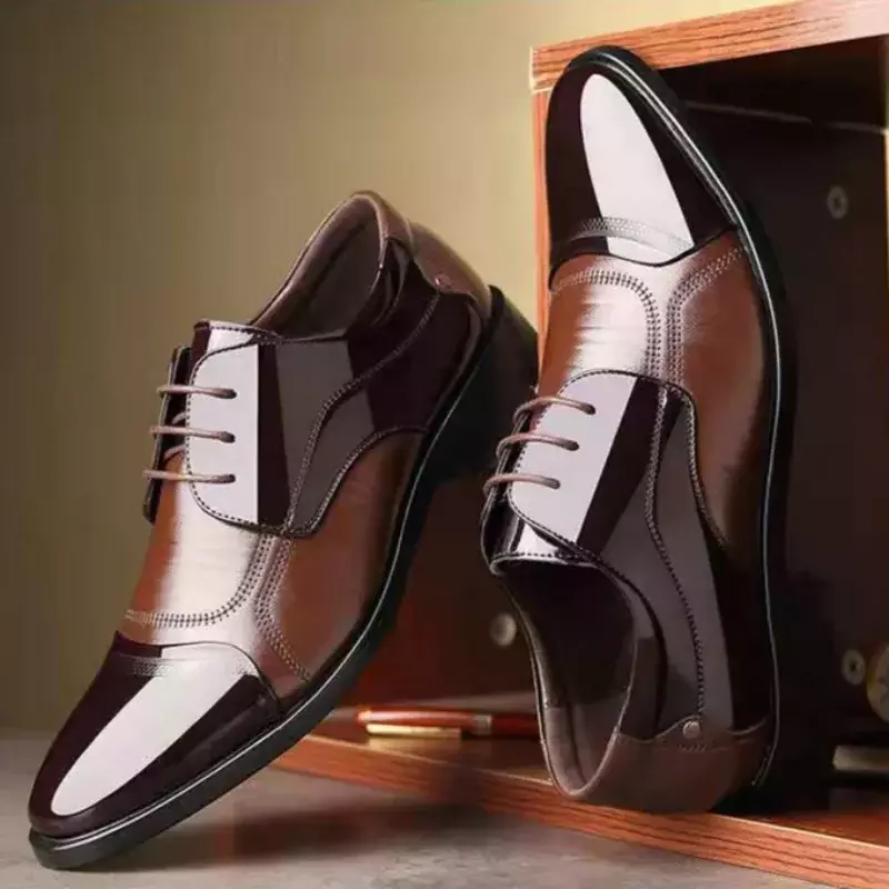 جديد الأحذية الجلدية الرجال الدانتيل يصل فستان رسمي الأحذية الفاخرة الأعمال أكسفورد الذكور مكتب فستان الزفاف الأحذية Mocassin أوم