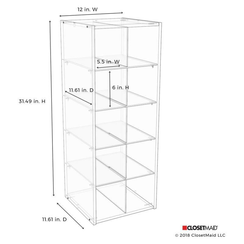 ClosetMaid 10 kubus dapat ditumpuk kayu rumah atau kantor penyimpanan mengatur Unit, putih