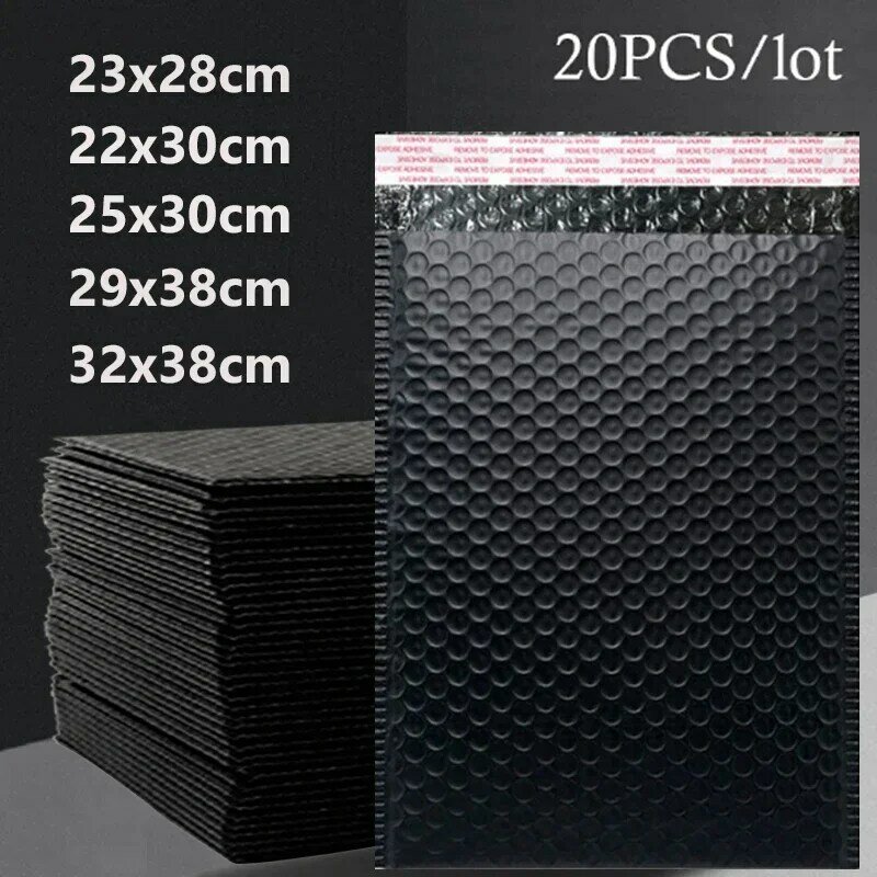 20PCS/Lot Black White Foam Envelope Bags Self Seal Bubble Mailers Padded Envelopes Gift Bubble Mailing Bag Shipping Packages Bag
