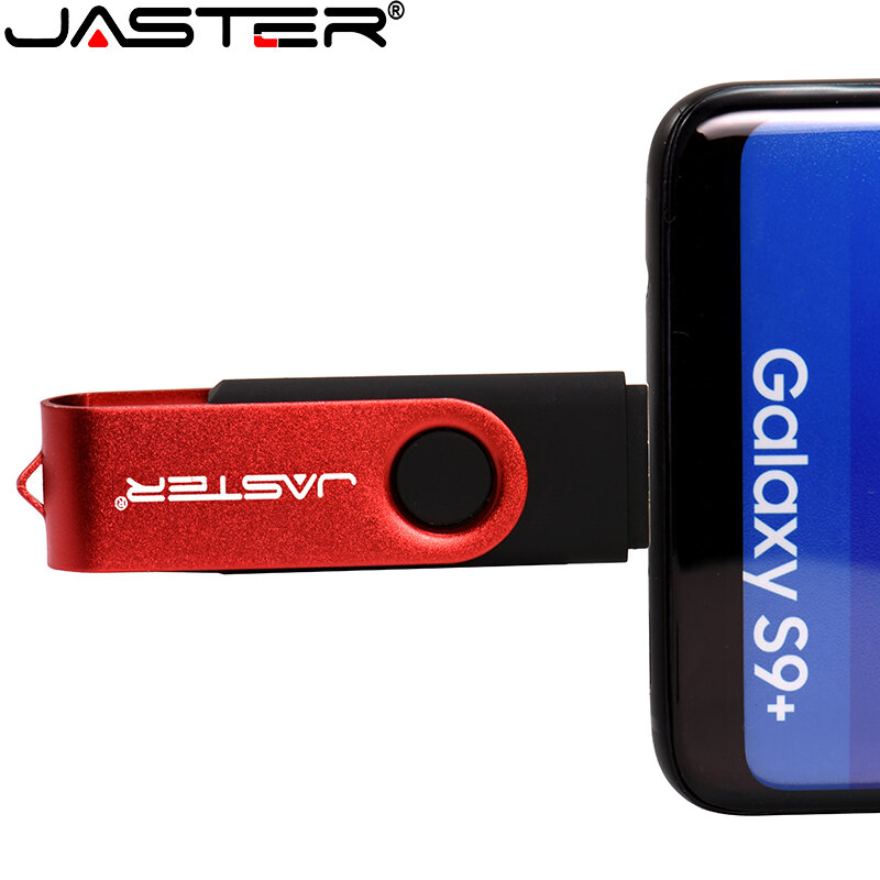 Custom Made OTG dysk Flash USB 256GB telefon komórkowy pen-drivy 128GB obrotowa plastikowa pamięć 64GB dysk zewnętrzny U dysk