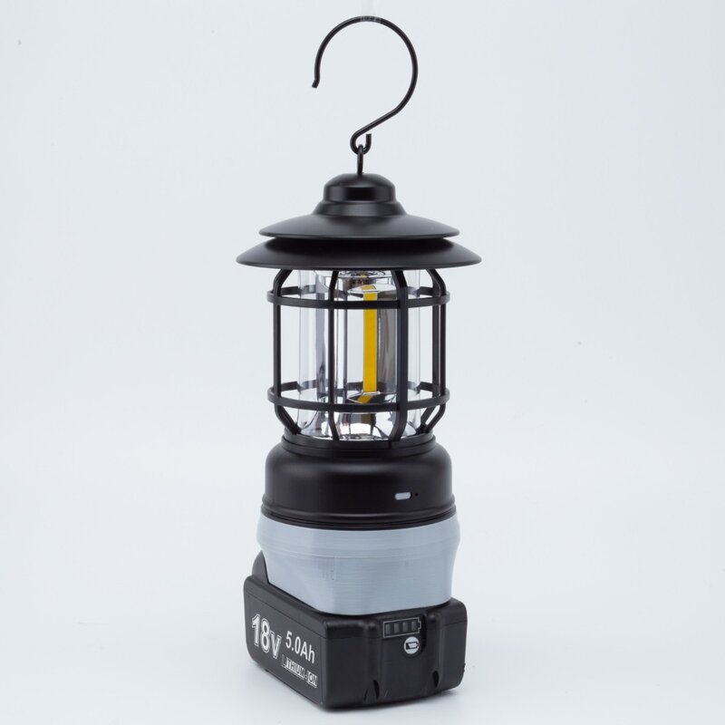Portable Lanterns LED Camping Tent Lights Fishing Work Light (3D printing)  But  For a Makita  18V Batteries