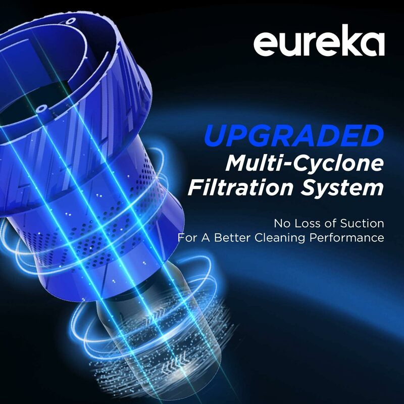 Eureka leggero potente aspirapolvere verticale per moquette e pavimenti duri, PowerSpeed, nuovo modello, blu, nero/nuovo modello