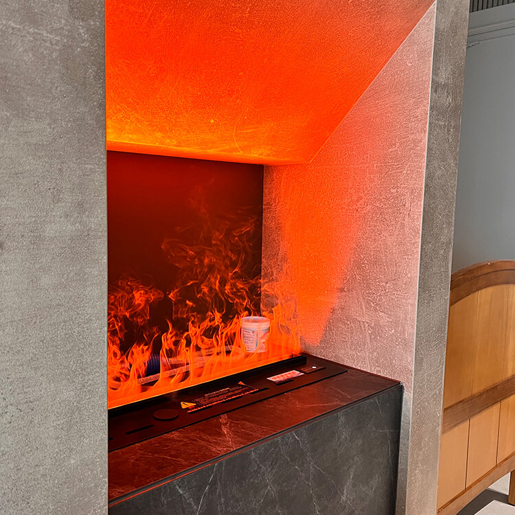 Chimenea eléctrica de Vapor de agua decorativa, chimenea 3d con llama de un Color, inserto de estilo francés, venta al por mayor, restaurante