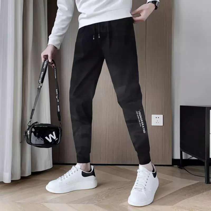 Celana olahraga pria, celana kasual untuk pria Musim Panas 2024 kaki lurus sanitasi untuk lelaki