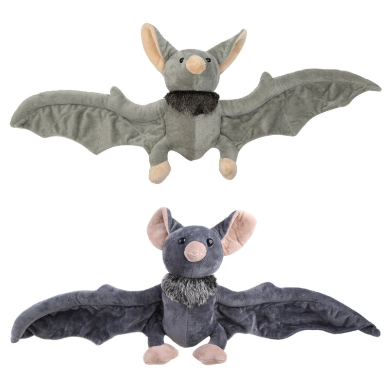 127D 30cm Size Stuffed Plush Pillow Simulation Bat for Doll with Open Wing for Home Decor Party Birthday Valentine