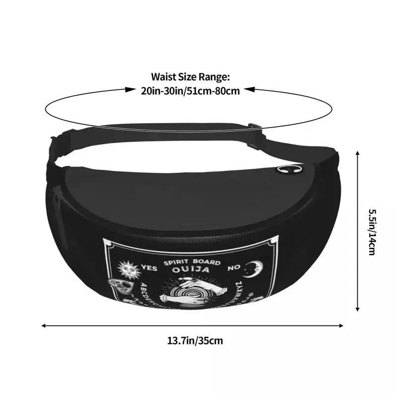 Custom Occultism Ouija Boards Fanny Pack for Men Women Cool Halloween Witchcraft Crossbody Waist Bag Traveling Phone Money Pouch