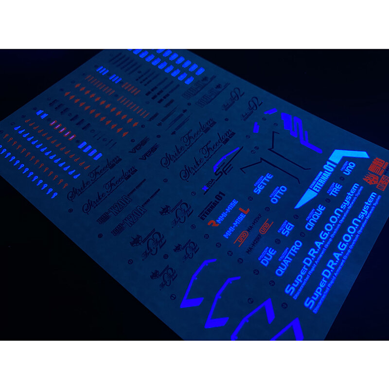 Model Decals Water Slide Decals Tool For 1/100 MG Strike Freedom Fluorescent Sticker Models Toys Accessories