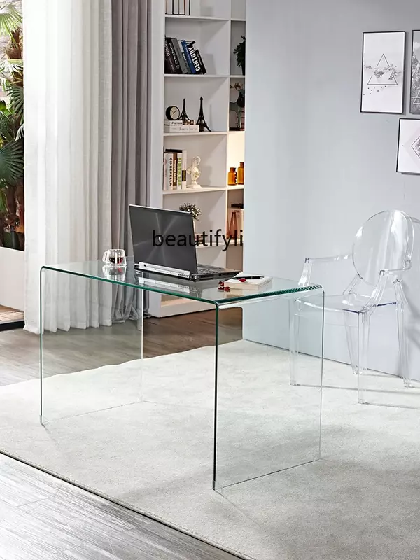Glass Desk Simple Modern Household Single Mini Simple Desk Computer Desktop Table office furniture