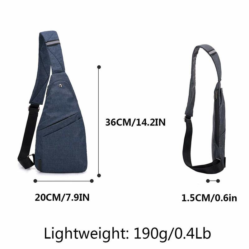 Schulter tasche Anti-Diebstahl Cross body persönliche Tasche Tasche leichter Brust Schulter Rucksack für Reisen Wandern (dunkel grau)