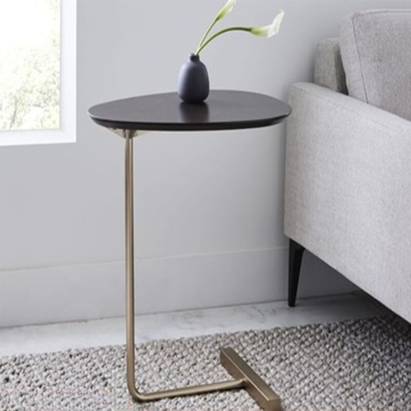 Mesa de cabeceira estilo nórdico pequeno, simplicidade moderna, ferro mesa lateral madeira maciça, mini mesa de chá criativo, KDR-777