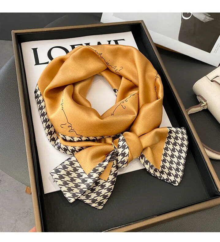 Zijden-corbata Elegante de seda para mujer, Forro fino con estampado floral, 2023