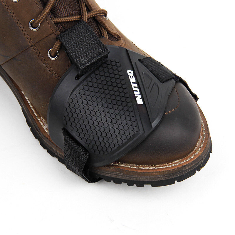 Almohadilla de goma para protección de zapatos de motocicleta, Protector antideslizante para cambio de marchas, cubierta ligera para botas