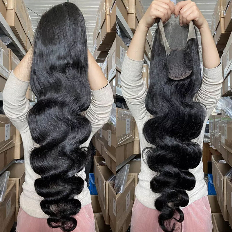GURENYUN-Peluca de cabello humano ondulado HD, postizo de encaje Frontal 13x6, 13x4, 5x5, listo para usar, sin pegamento, 180 de densidad, 30 y 40 pulgadas