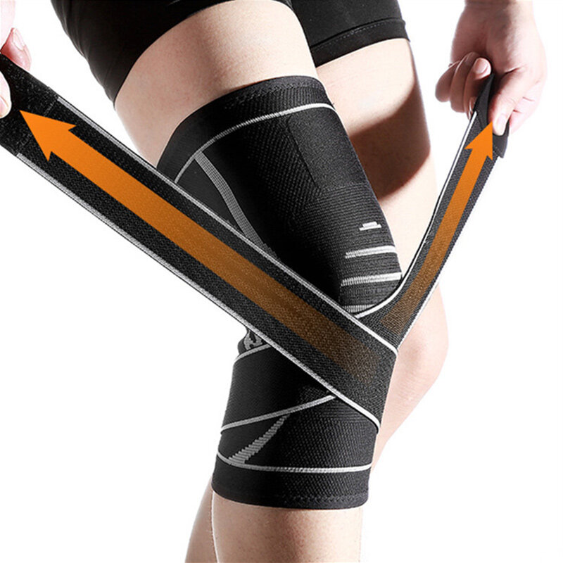 Rodillera deportiva ajustable de 1 Uds para aliviar el dolor de rodilla, estabilizador de rótula, soporte para senderismo, fútbol, baloncesto, correr, deporte