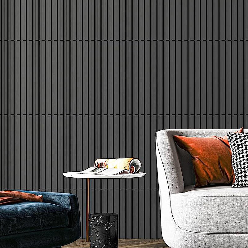 Stiker Dinding 3D 30X30Cm Panel Dinding 3d Dekoratif Garis Minimalis Nordic 90S Ruang Tamu Estetika 3d Wallpaper Mural Tahan Air