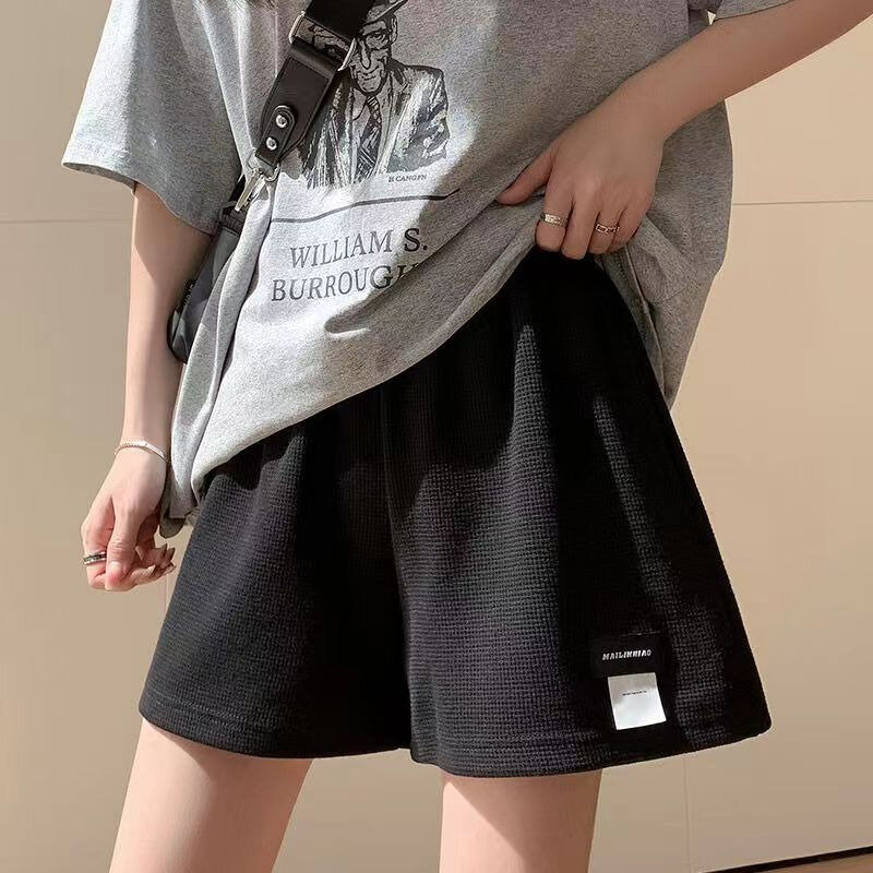 Women 2024 Comfortable Fashionable Loose Sports Shorts Women's Elastic Wide Hot Casual Slimming High Straight Home Casual Short