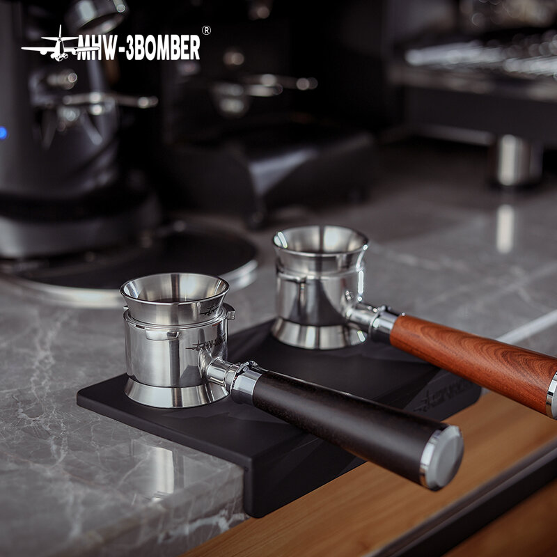 MHW-3BOMBER 51mm & 58mm espresso dosando funil aço inoxidável café anel de dose compatível portaffiter casa barista accessorie