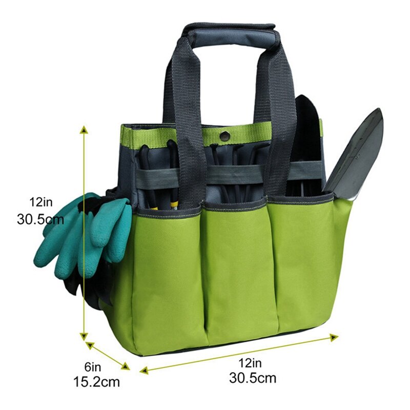 Vendita calda cintura in tessuto Oxford personalizzata bordo in PE borsa per attrezzi da giardino portatile di grande capacità borsa per attrezzi da potatura