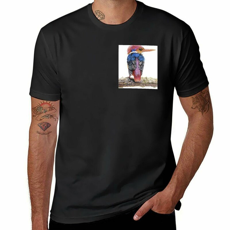 kingfisher T-shirt anime Short sleeve tee t shirts for men