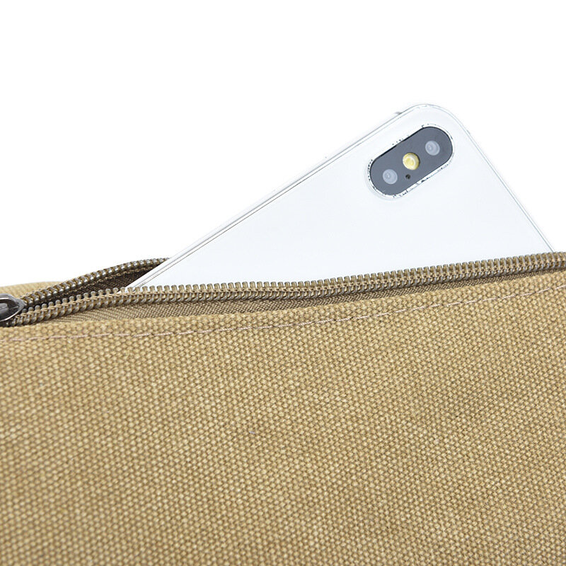 Fashion Men Casual Canvas Waist Bag Unisex Functional Mobile Phone Bags Women Convenient Belt Banana Bag Fanny Pack New 2022