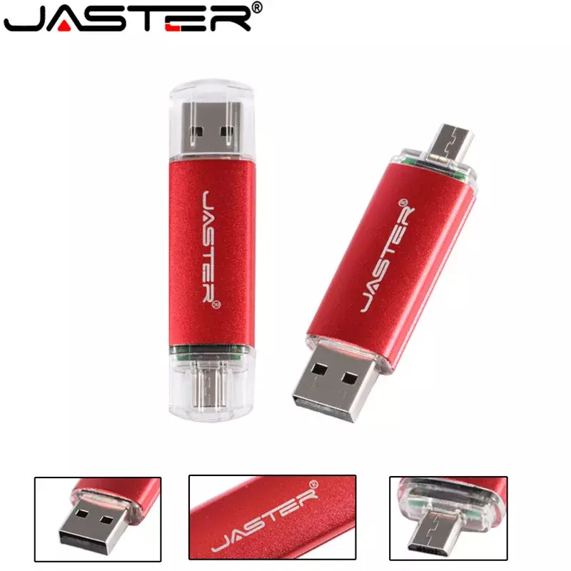 Jaster Hot Selling Fashion Plastic Rechte Artikel Otg Externe Opslag U Disk 2.0 4Gb 8Gb 16Gb 32gb 64Gb Memory Stick