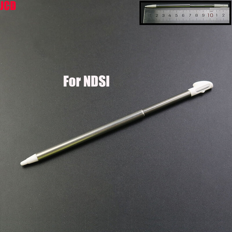 Metal branco caneta telescópica Stylus Touch Screen, caneta de plástico, 2DS, 3DS, LL, XL, novo, NDSL, NDSi, NDS, Wiiu, 1Pc