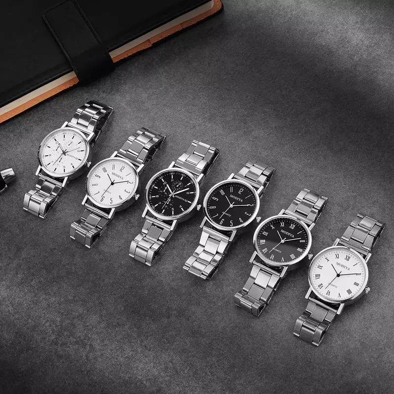 Men Casual Stainless Steel Mesh Belt Watch Simple Dial Quartz Watch Round Dials Business Wristwatch Orologi Di Lusso Leggeri