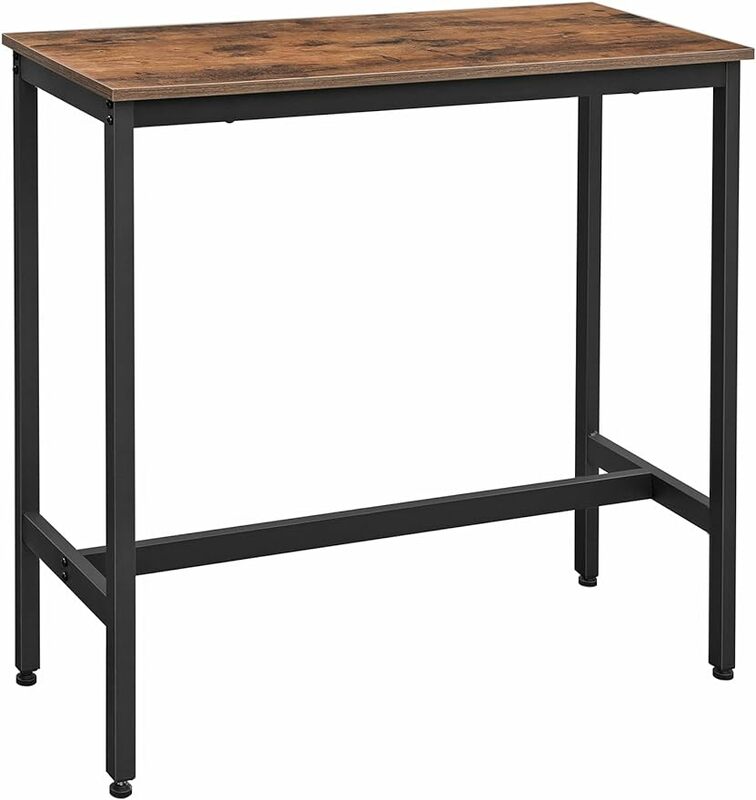Барный стол VASAGLE, узкий фотографический кухонный обеденный стол, высокий стол для паба, прочная металлическая рама 15,7x39,4x35,4 дюймов
