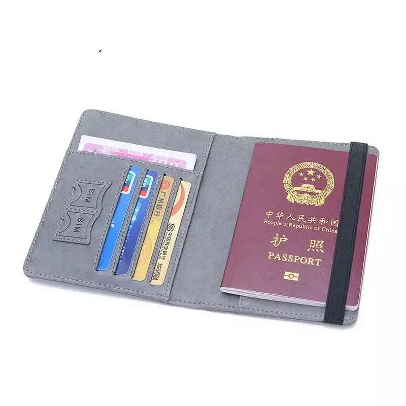 Unisex Travel Passport Card Covers, PU Leather Titulares do cartão de crédito, Vintage Wallet, ID Business Card, Passport Bolsa Bolsas Case