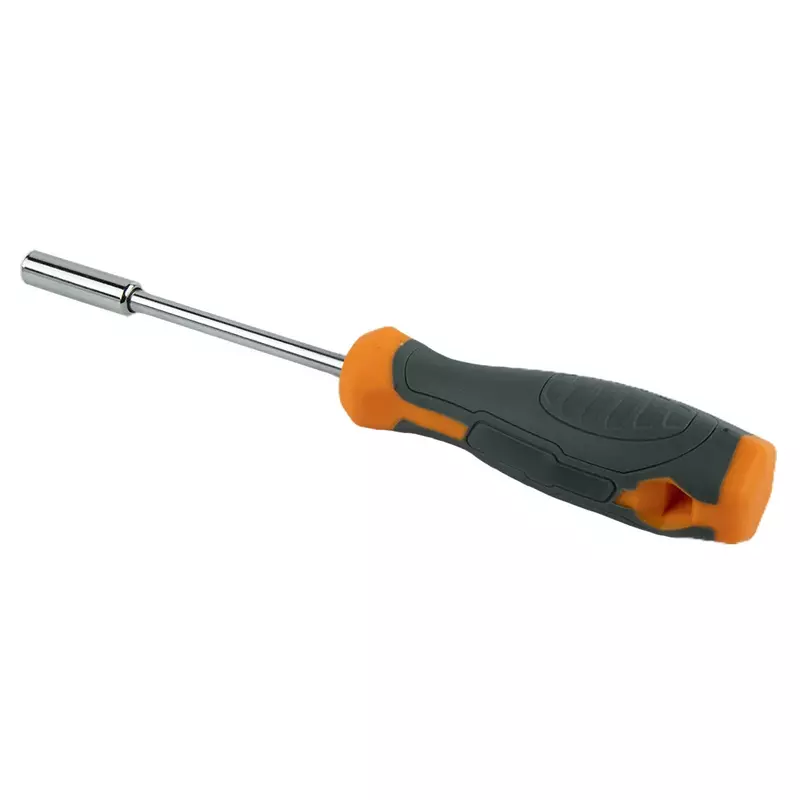 Pemegang Bit obeng genggam, alat Reparasi Peralatan rumah tangga, gagang obeng Hex, adaptor magnetik oranye 1 buah 6.35mm