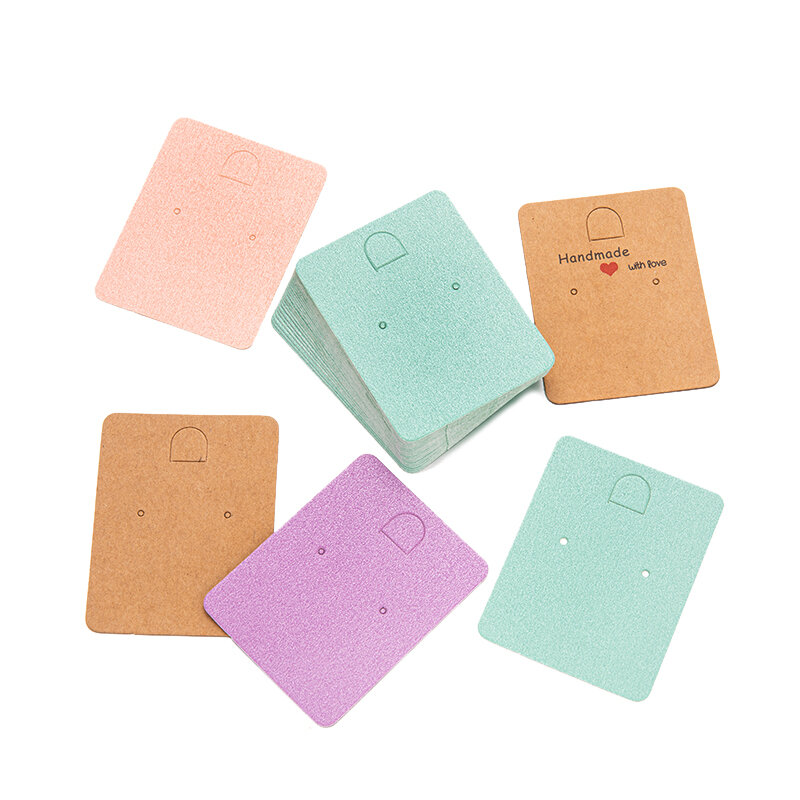 50 stücke Ohrring Display Karten Karton für DIY Schmuck halter Verkauf Veranstalter kleine Unternehmen Etiketten Verpackungs material liefern