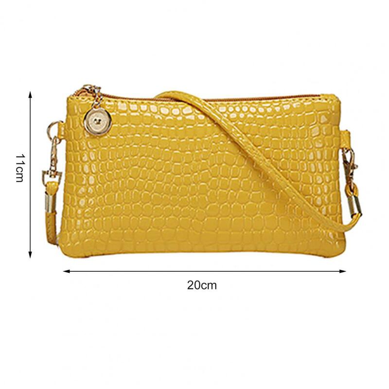 Bolsa de ombro de couro do plutônio feminino padrão de crocodilo cluth saco de moda feminina cor sólida crossbody saco do telefone pequena moeda carteira