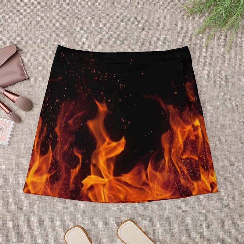 Мини-юбка с эффектом пламени, праздничный наряд, женские юбки, одежда в Корейском стиле, Женская юбка 2023