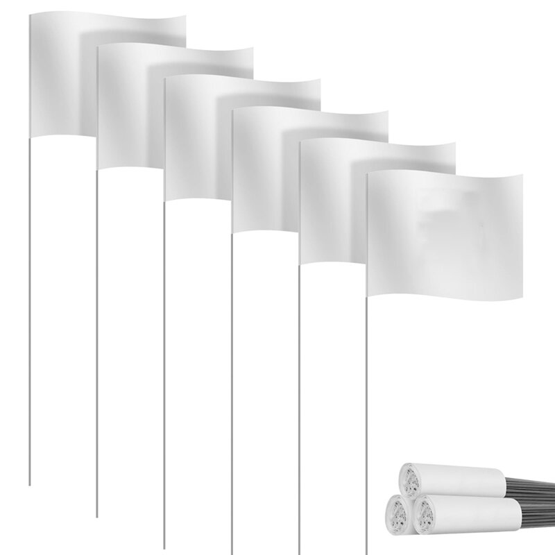 Marking Flags Marker Flags For Lawn 30 Pack, PVC Small Flags,Marking Flags Lawn Flags, Garden Flags,Survey Flags