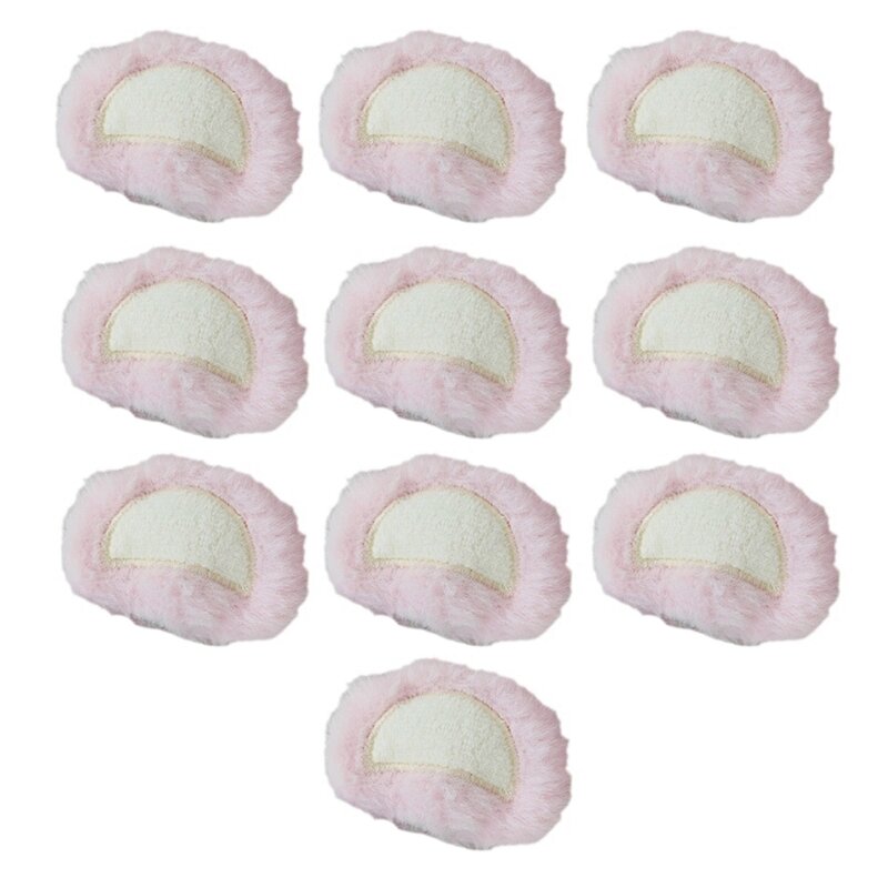 10pcs Bear Ear Shape Patches DIY Hairpin Creatively Accessories Clothing Bags Hair Barrettes Keychain Decoration