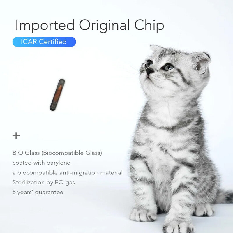 10pcs Pet Id Tags Injectable Microchip 2.12*12mm Rfid Syringe Glass Chip Injector Pet Dog Suppliers