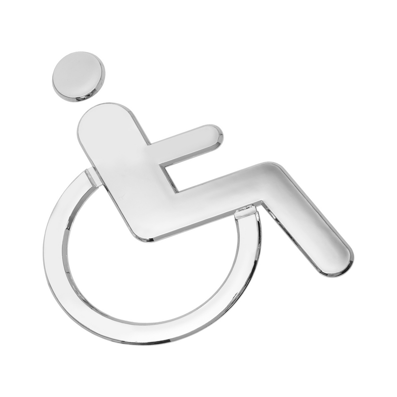 Tanda cacat kursi roda Toilet Toilet emblem kamar kecil spidol kamar kecil piring