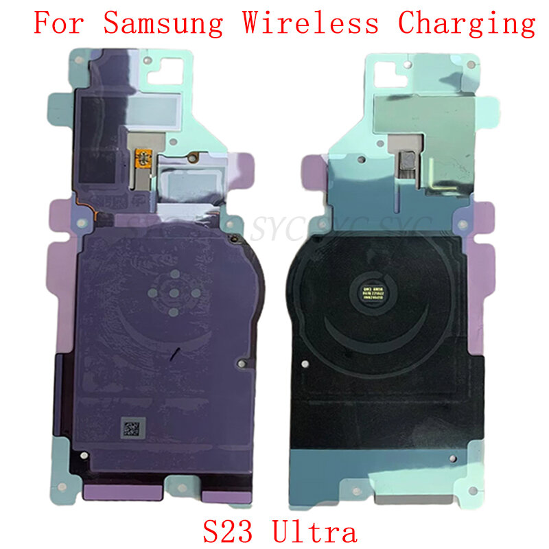 Chip de carregamento sem fio para Samsung S23 Ultra, Antena Módulo NFC, Carregador sem fio, Cabo Flex, Peças de reparo, S918