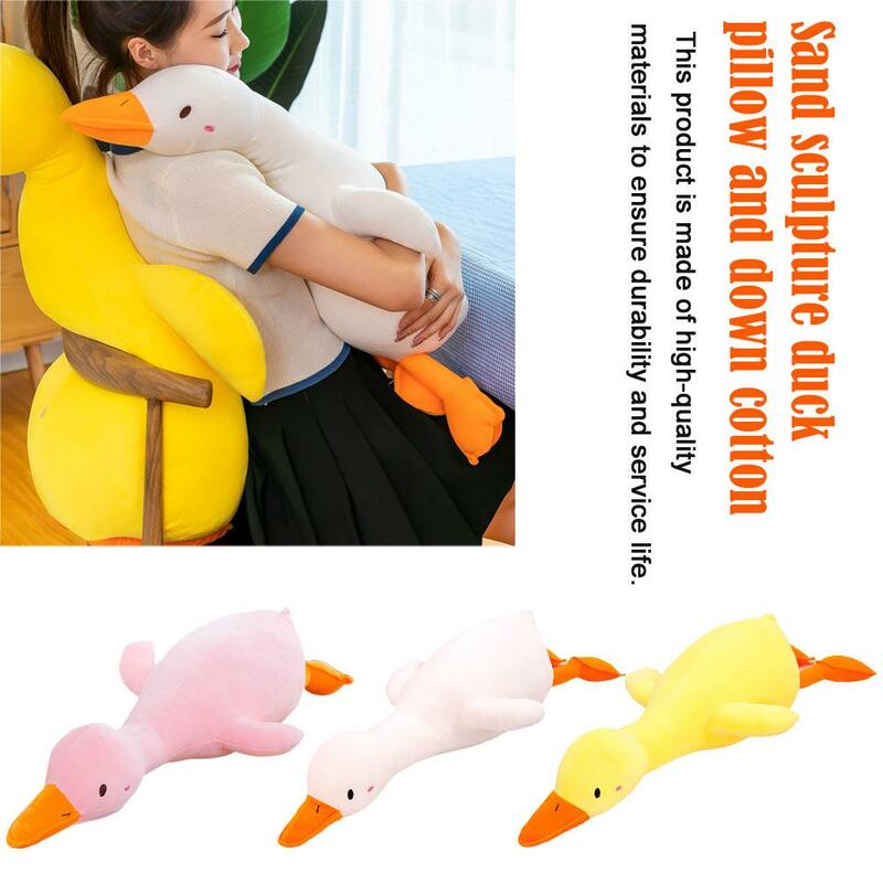 Duża gęś pluszowa zabawka Kawaii w nowym stylu kolorowa ogromna poduszka z kaczką wypchane zwierzę lalka Boba gęś prezenty urodzinowe dla dzieci F7P6