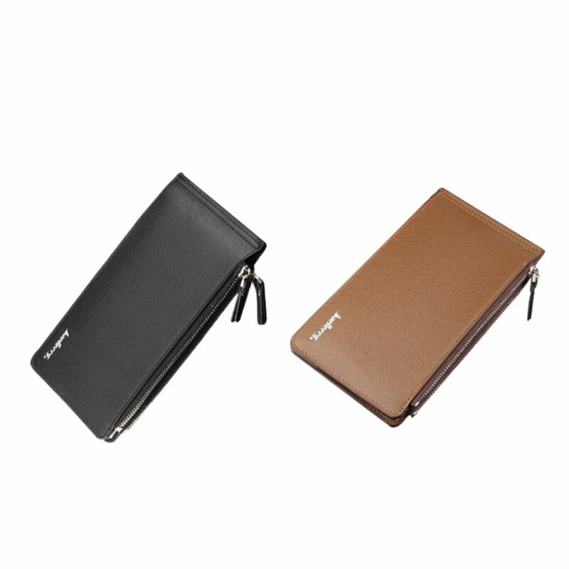 Multifunctional 16 Slots Card Holders Simple Leather Large Capacity Credit Card Holders Zipper Square ID Card Case Ladies